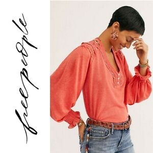 𝅺free PEOPLE siesta Fiesta Embroidered Tunic Top xs